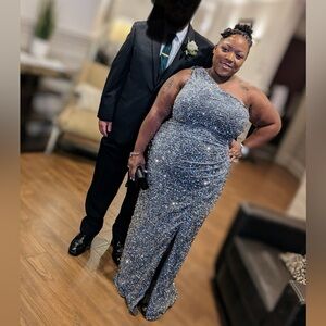 Fashion Nova Gray Sequin Dress 2X